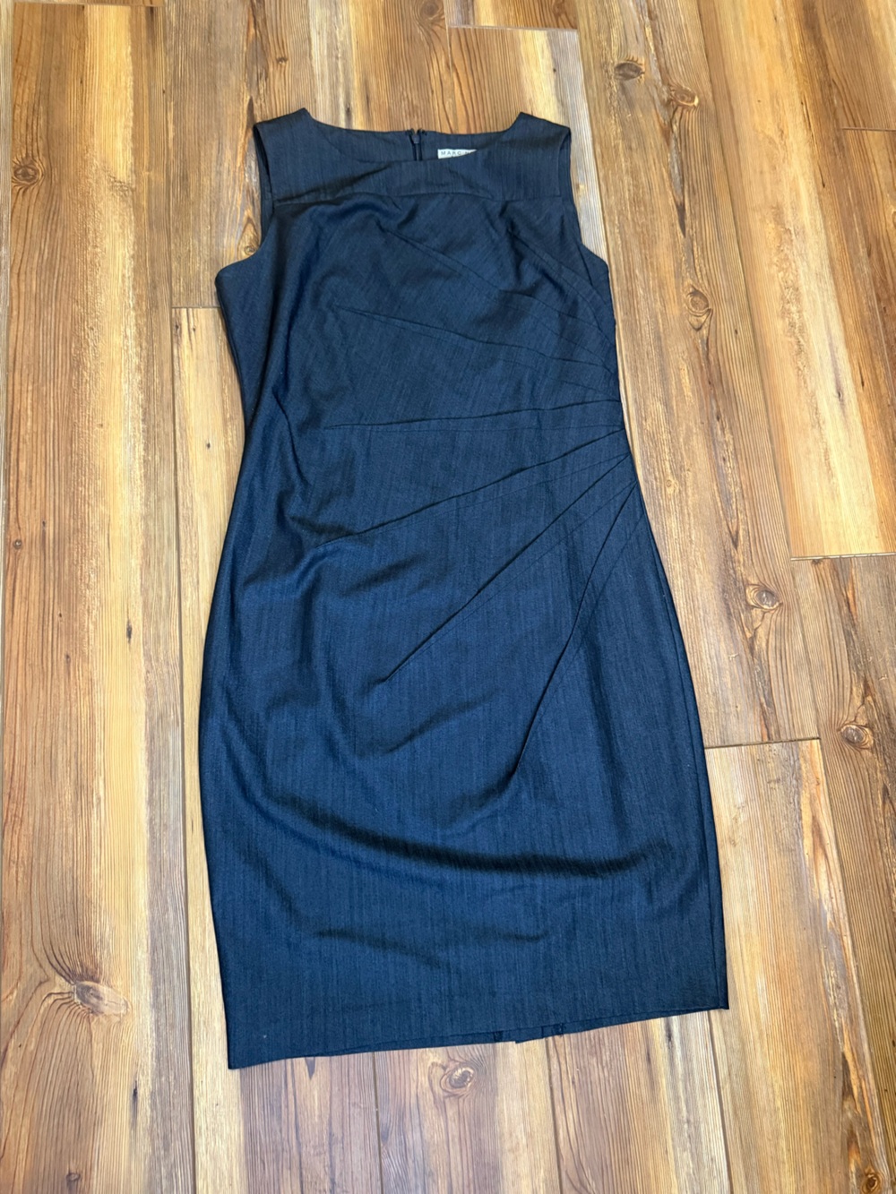 Marc New York Denim Sleeveless Sheath Midi Skirt